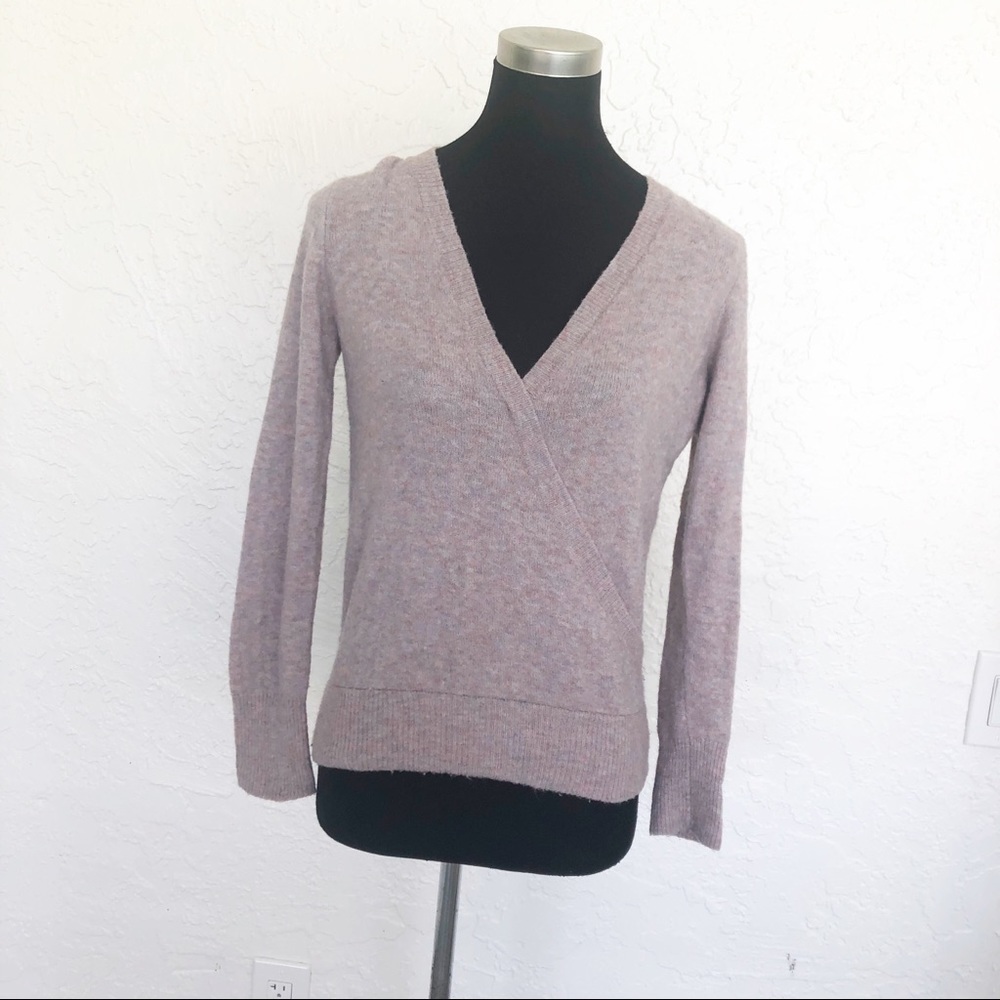 Madewell Sweater Wrap Front Pullover Cozy V Neck Womens XXS